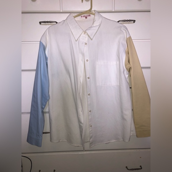 Colour block button up shirt - Picture 1 of 3